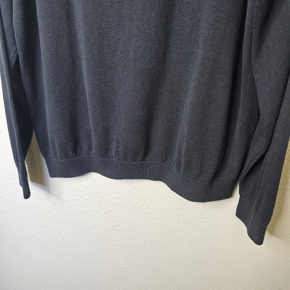 Tehama Silk Cashmere Blend Mens Argyle Sweater Size Large‎ Navy Blue V Neck - Picture 10 of 10